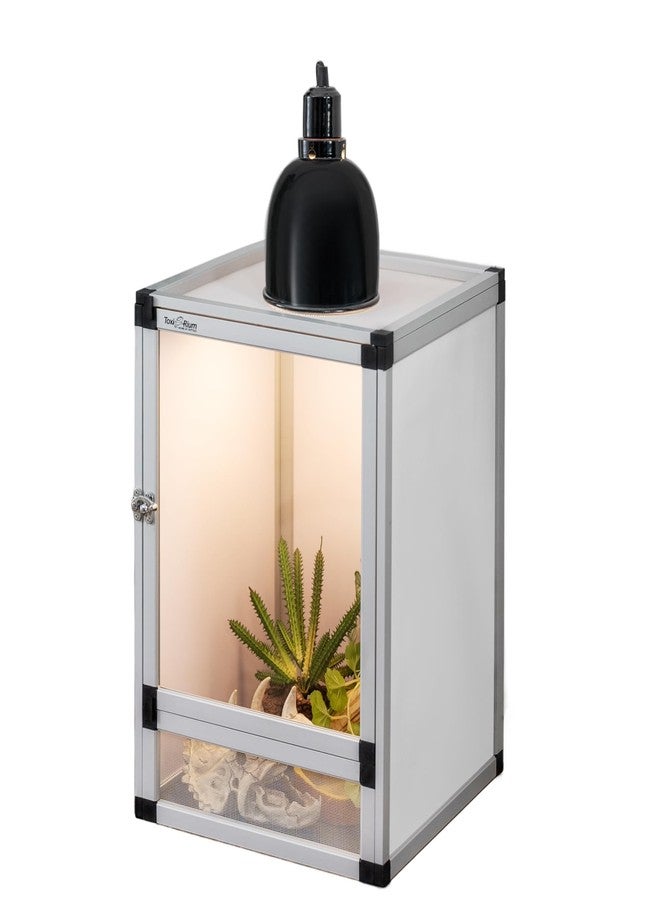 Toxirium Jumping Spider Enclosure, Small Reptile Cage Hatching Habitat, Toxirium 8" x 8" x 12" Screen & Acrylic Doors, Ventilated Terrarium for Lizards, Snakes, Frogs, Easy Assembly, Two Doors - Image 1